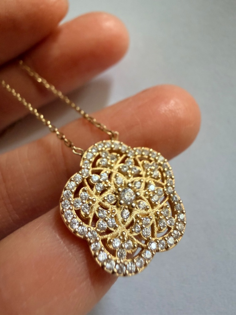 925 gold plating silver necklace 18 inches